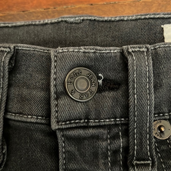 rag & bone 10” Capri Slit Jeans in Black Rock - Picture 6 of 12